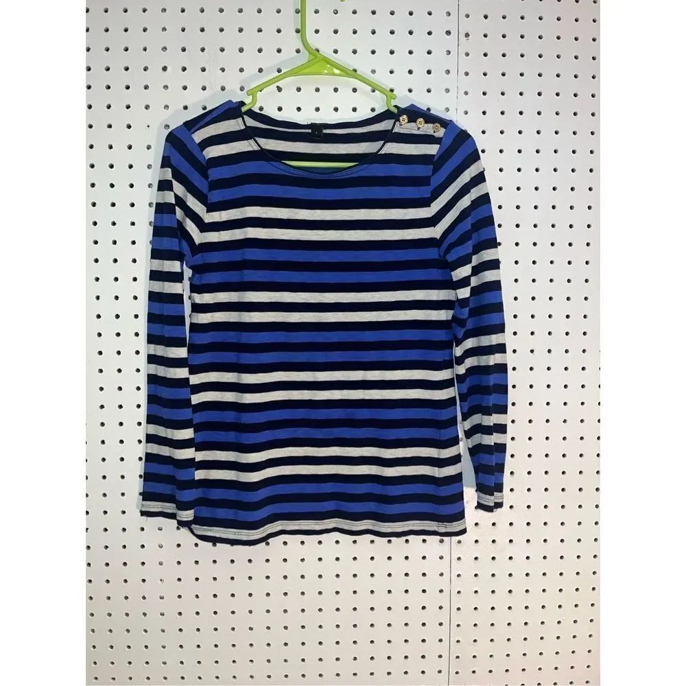 J.Crew multi color striped top